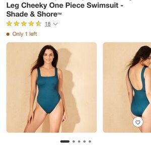 Shade & Shore Deep Teal One Piece Swimsuit